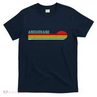 Anchorage Alaska Retro Sunset T-Shirt thumb 0