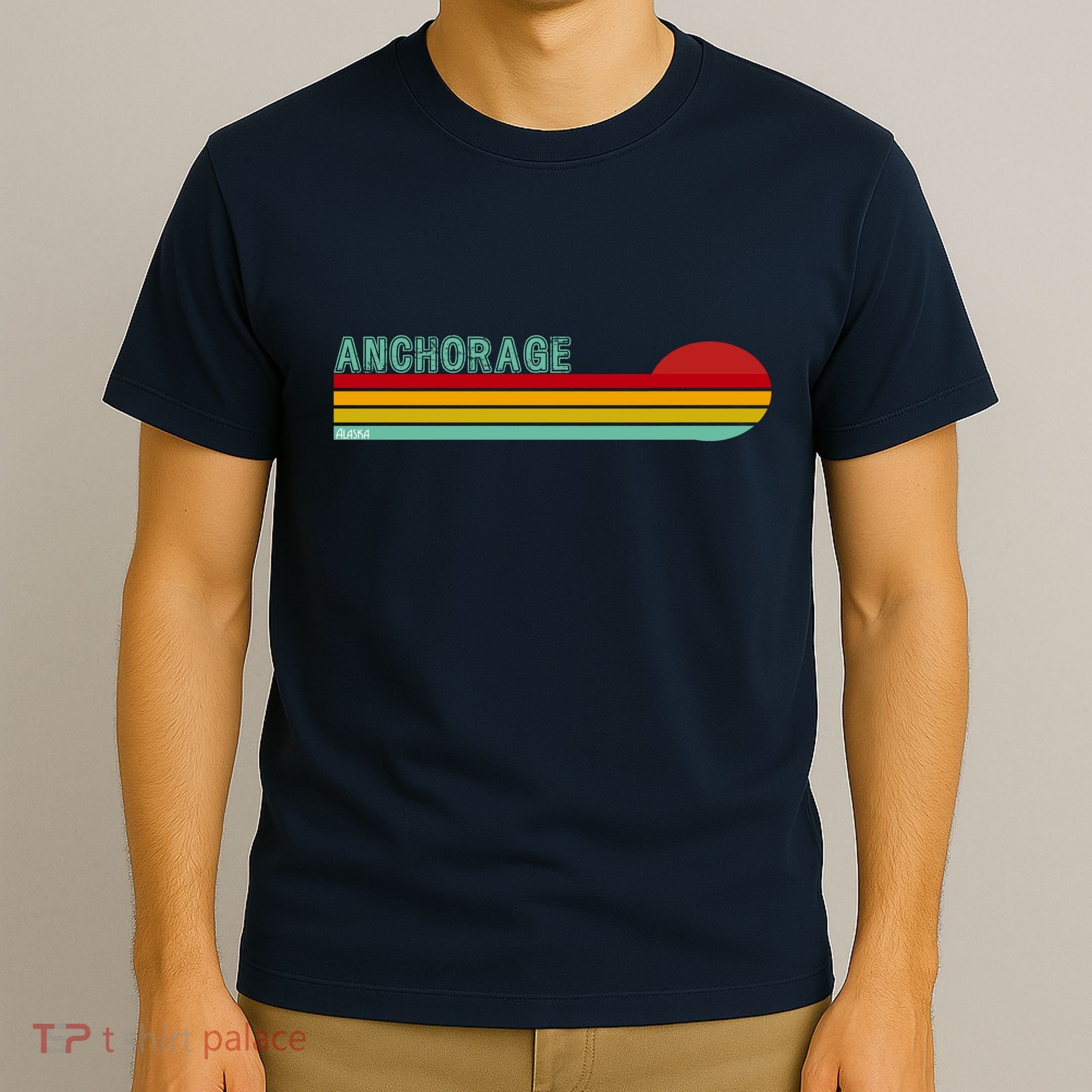 Anchorage Alaska Retro Sunset T-Shirt