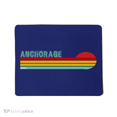 Anchorage Alaska Retro Sunset Mousepad
