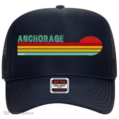 Anchorage Alaska Retro Sunset Hat