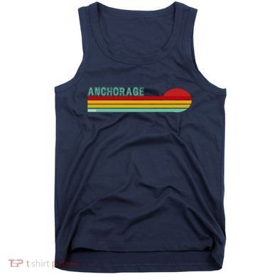 Anchorage Alaska Retro Sunset Tank Top