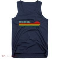 Anchorage Alaska Retro Sunset Tank Top thumb 0