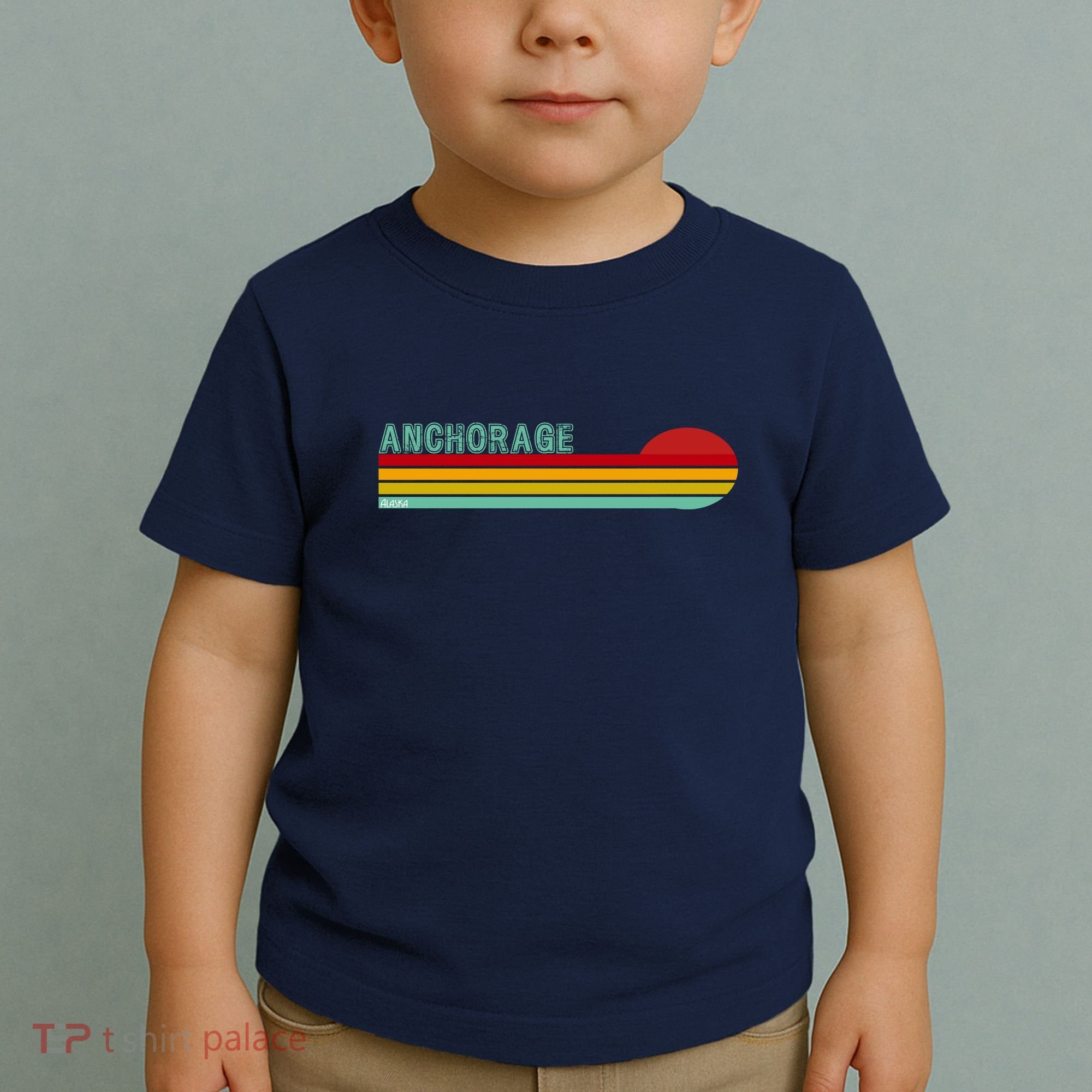 Anchorage Alaska Retro Sunset Toddler T-Shirt
