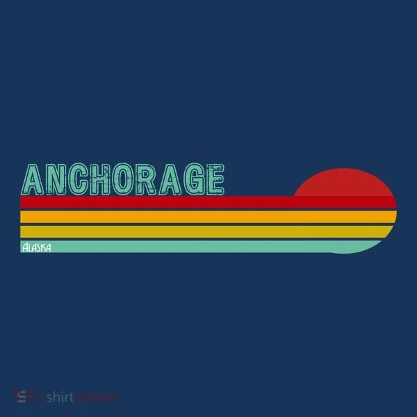 Anchorage Alaska Retro Sunset Women's T-Shirt