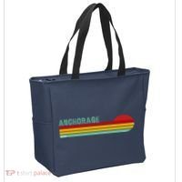Anchorage Alaska Retro Sunset Tote Bag thumb 2