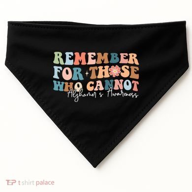 Alzheimers Awareness Remember For Those Who Can Not USA-Made Doggie Bandana