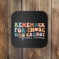 Alzheimers Awareness Remember For Those Who Can Not Coaster thumb 0