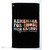 Alzheimers Awareness Remember For Those Who Can Not Golf Towel thumb 0