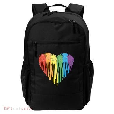 Autism Awareness Rainbow Puzzle Heart Backpack