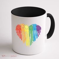 Autism Awareness Rainbow Puzzle Heart Coffee Mug thumb 1