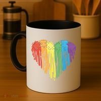 Autism Awareness Rainbow Puzzle Heart Coffee Mug thumb 4