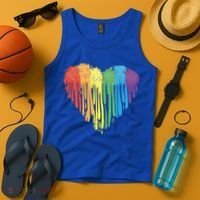 Autism Awareness Rainbow Puzzle Heart Tank Top thumb 4