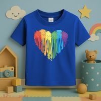 Autism Awareness Rainbow Puzzle Heart Toddler T-Shirt thumb 3