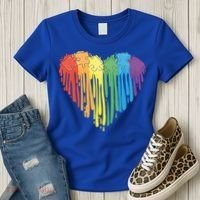 Autism Awareness Rainbow Puzzle Heart Women's T-Shirt thumb 3