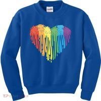 Autism Awareness Rainbow Puzzle Heart Kids Sweatshirt thumb 0