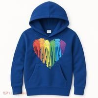 Autism Awareness Rainbow Puzzle Heart Kids Hoodie thumb 0