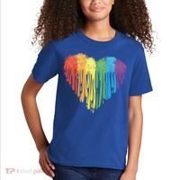 Autism Awareness Rainbow Puzzle Heart Kids T-Shirt thumb 2