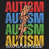 Autism Awareness Retro Cheetah Lightning Women's Sweatshirt thumb 2