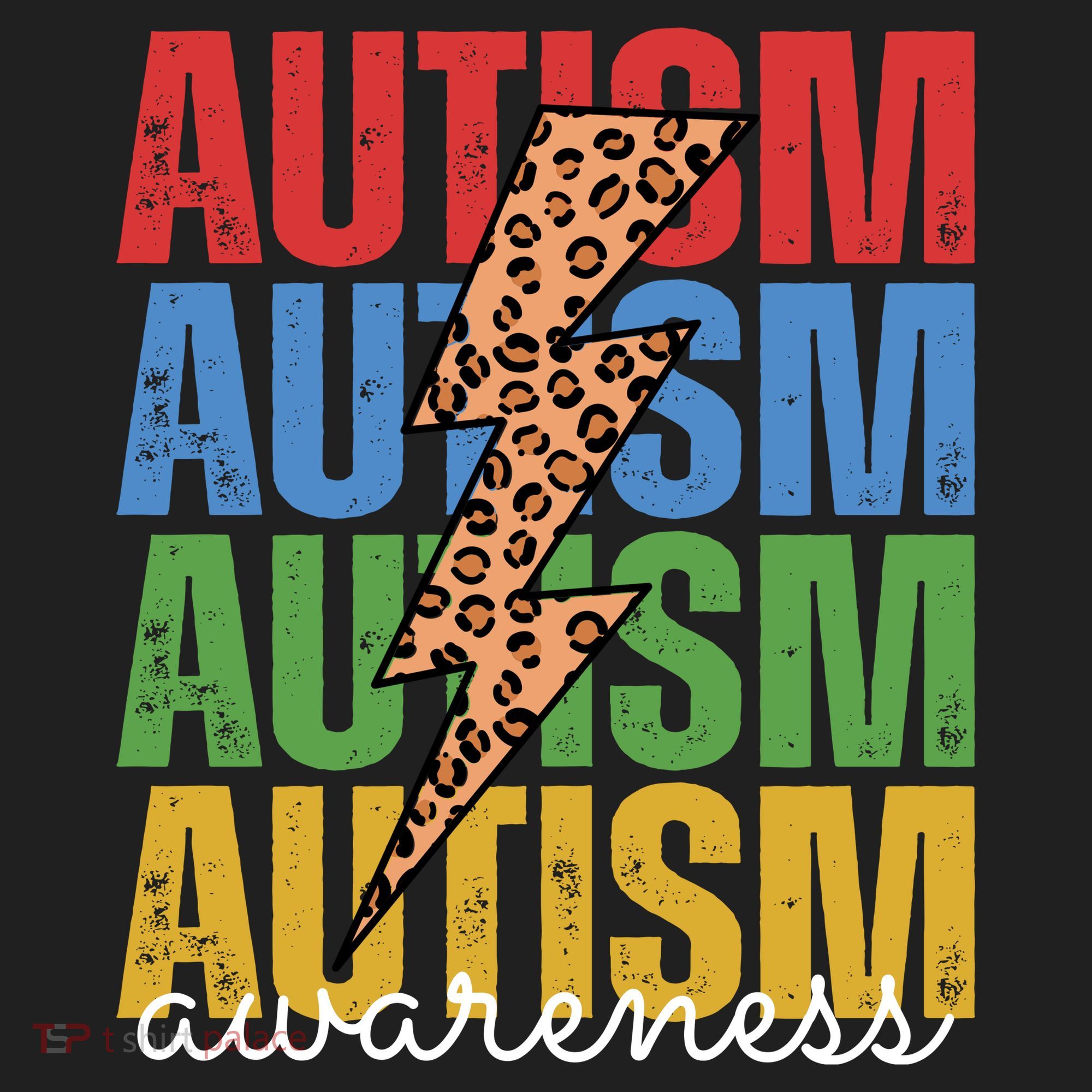 Autism Awareness Retro Cheetah Lightning Women's Sweatshirt