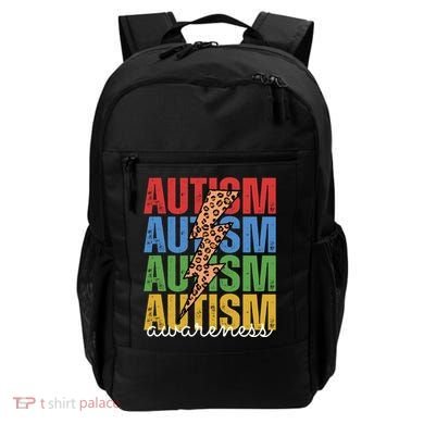 Autism Awareness Retro Cheetah Lightning Backpack