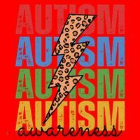 Autism Awareness Retro Cheetah Lightning Santa Hat thumb 1