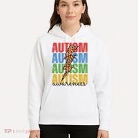 Autism Awareness Retro Cheetah Lightning Hoodie thumb 5