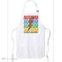 Autism Awareness Retro Cheetah Lightning Apron thumb 0