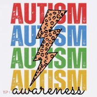 Autism Awareness Retro Cheetah Lightning Women's T-Shirt thumb 6