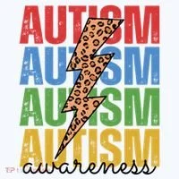 Autism Awareness Retro Cheetah Lightning Women's T-Shirt thumb 6