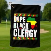 African American Religious Proud Dope Black Clergy Golf Towel thumb 1