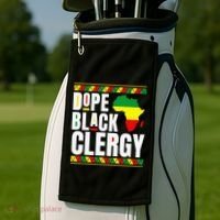 African American Religious Proud Dope Black Clergy Golf Towel thumb 2
