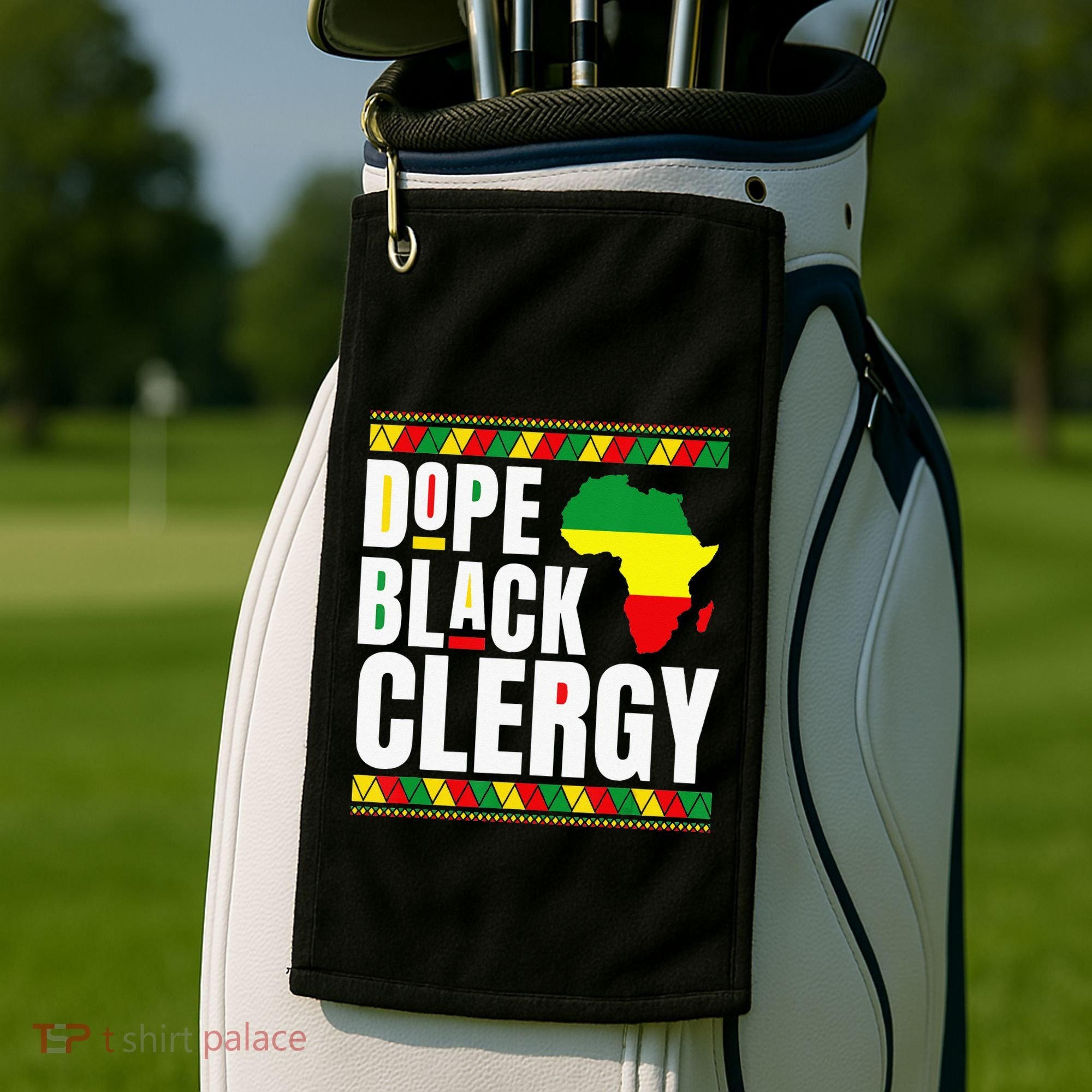 African American Religious Proud Dope Black Clergy Golf Towel
