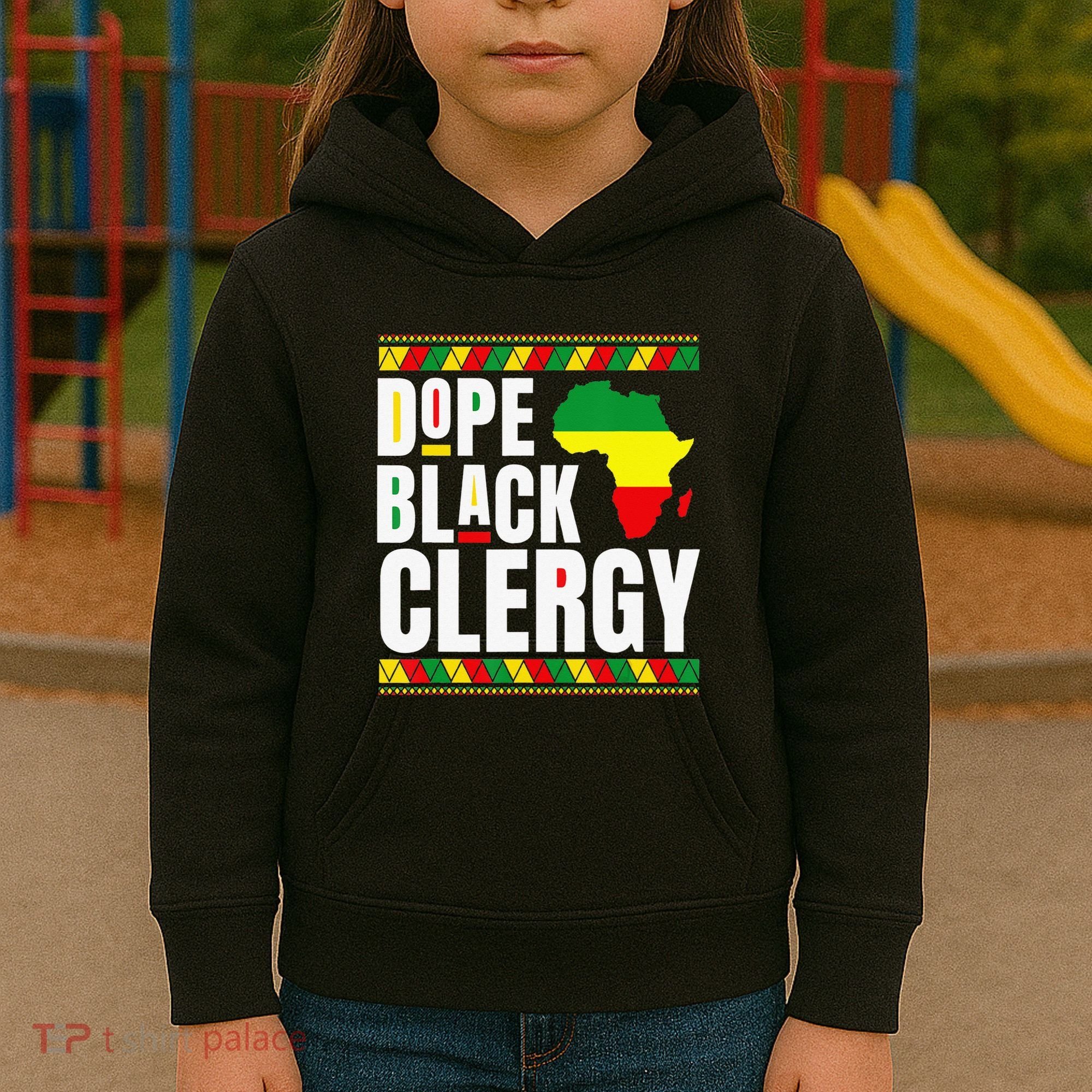 African American Religious Proud Dope Black Clergy Kids Hoodie