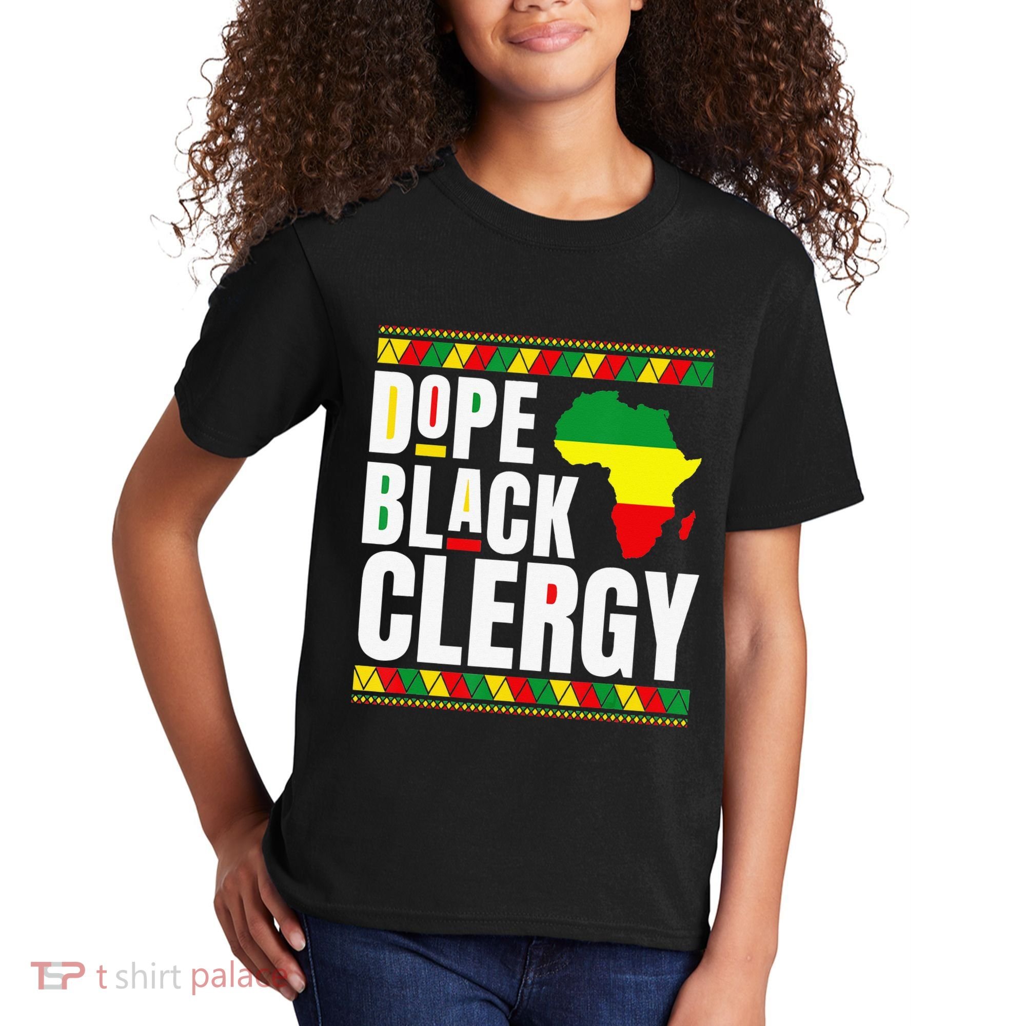 African American Religious Proud Dope Black Clergy Kids T-Shirt