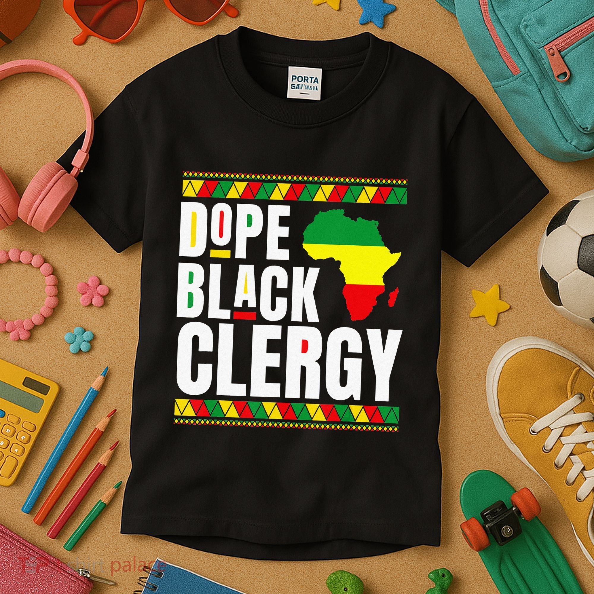 African American Religious Proud Dope Black Clergy Kids T-Shirt