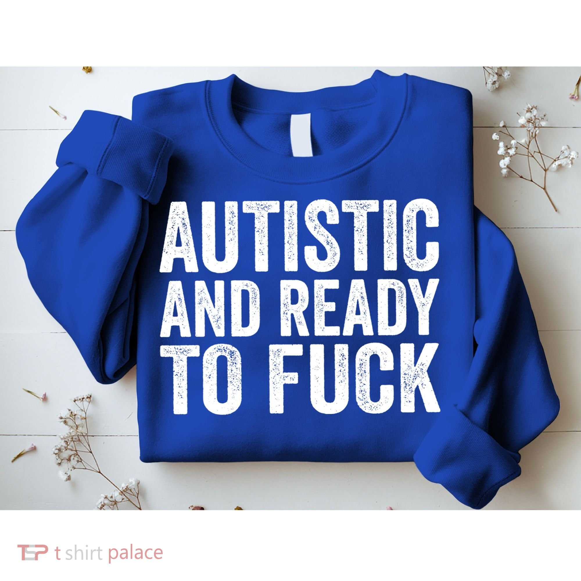 Autistic And Ready To Fuck Autism Awareness Funny Saying Gift Sweatshirt