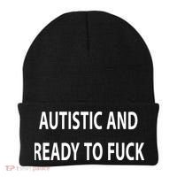 Autistic And Ready To Fuck Funnyr Vulgar Perfect Beanie thumb 0