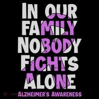 Alzheimers Awareness Ribbon Purple Nobody Fights Alone Gift Coffee Mug thumb 5