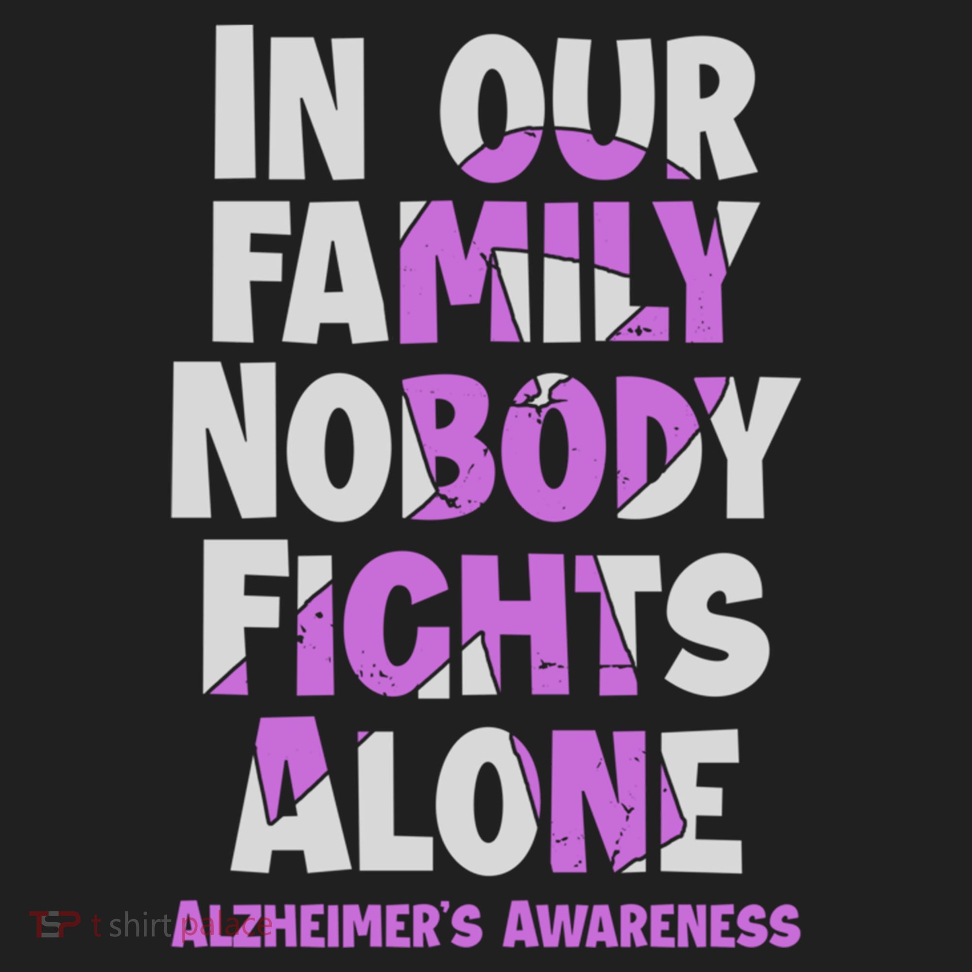 Alzheimers Awareness Ribbon Purple Nobody Fights Alone Gift Hat