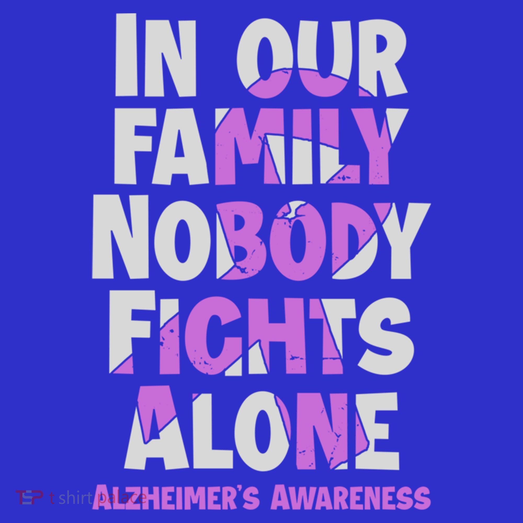 Alzheimers Awareness Ribbon Purple Nobody Fights Alone Gift Women's Tank Top