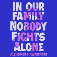 Alzheimers Awareness Ribbon Purple Nobody Fights Alone Gift Baby Bodysuit thumb 2