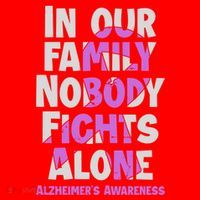Alzheimers Awareness Ribbon Purple Nobody Fights Alone Gift Santa Hat thumb 1