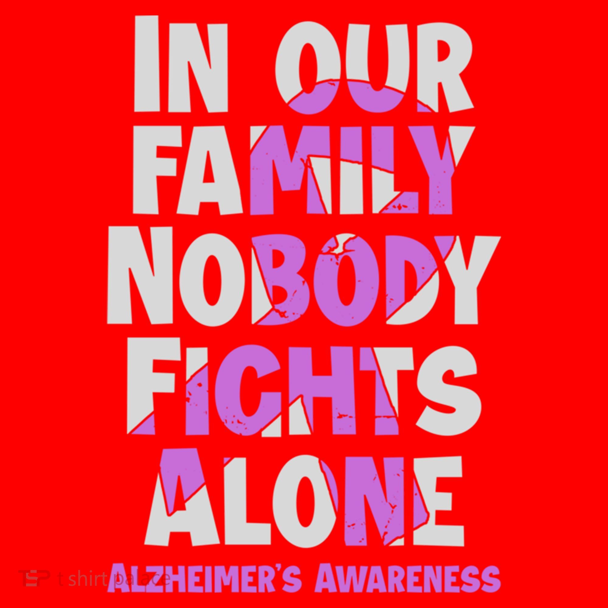 Alzheimers Awareness Ribbon Purple Nobody Fights Alone Gift Santa Hat