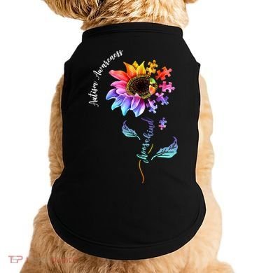 Autism Awareness Rainbow Sunflower Doggie Tank