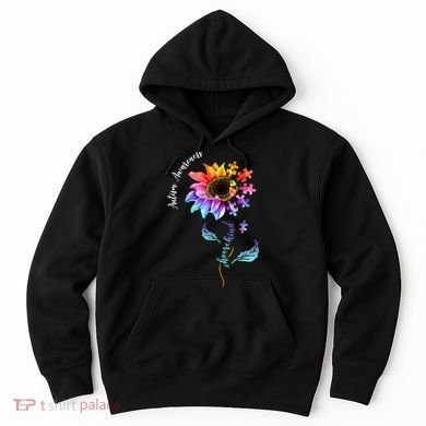 Autism Awareness Rainbow Sunflower Hoodie