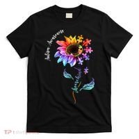 Autism Awareness Rainbow Sunflower T-Shirt thumb 0