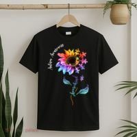 Autism Awareness Rainbow Sunflower T-Shirt thumb 2