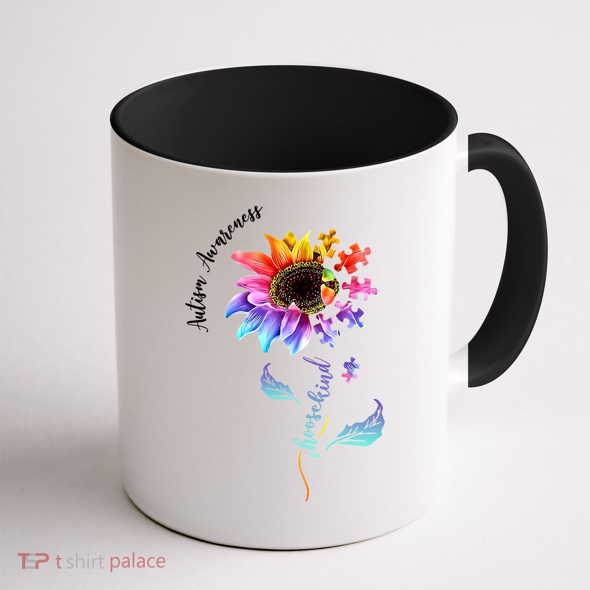Autism Awareness Rainbow Sunflower Coffee Mug