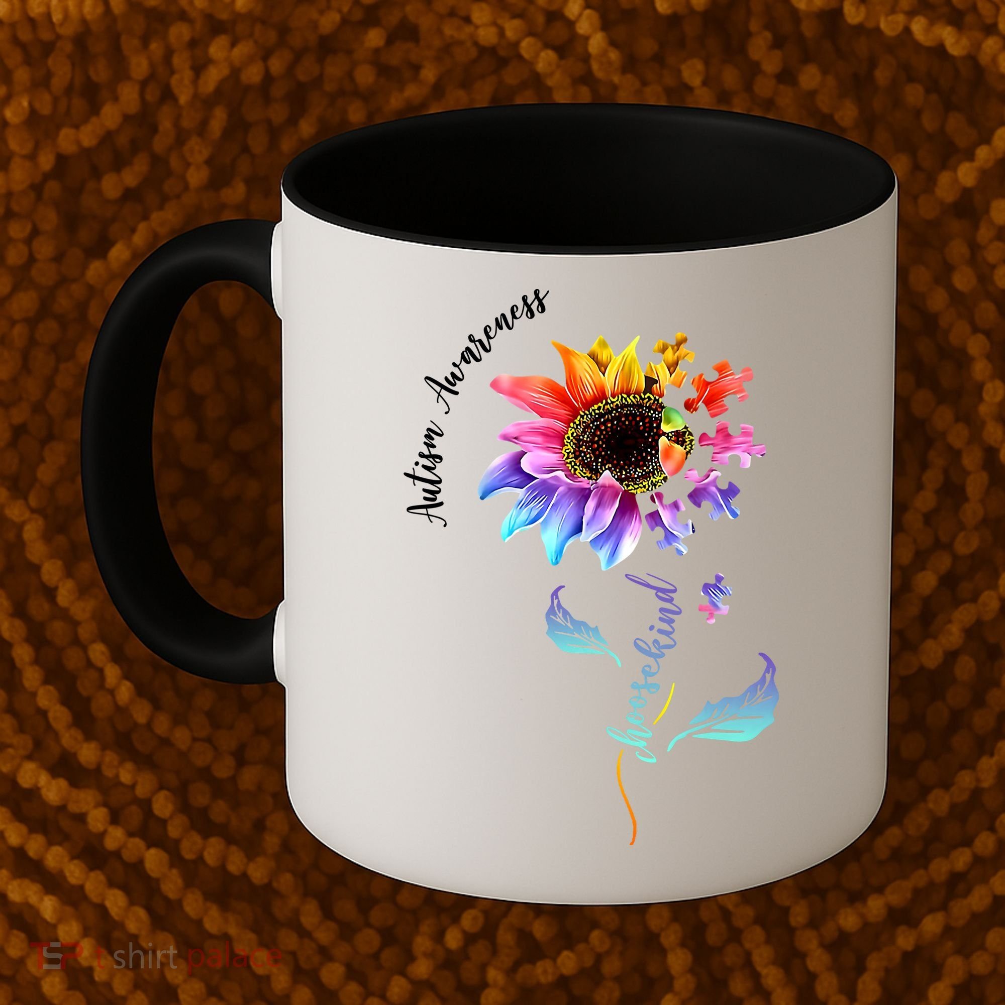 Autism Awareness Rainbow Sunflower Coffee Mug