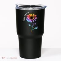 Autism Awareness Rainbow Sunflower Tumbler thumb 0